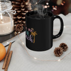 Take Me to the Beach Black Ceramic Mug — Tropical Palm Coffee Cup (11oz/15oz) Printify