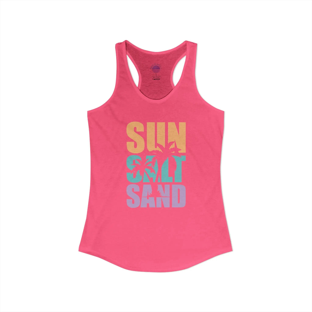 Sun, Salt, and Sand Women's Racerback Tank – Summer Beach Tank Top Printify