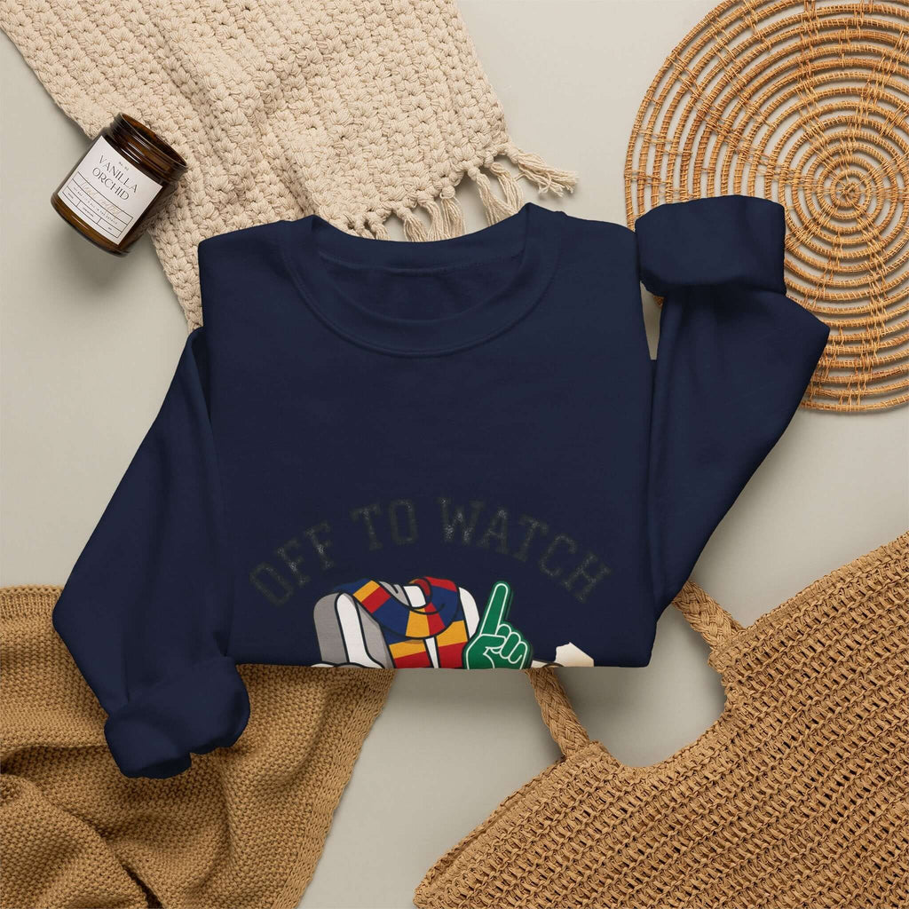 Off to Watch Crewneck Sweatshirt | Soccer Watch Party, Match-Day Outfit Printify