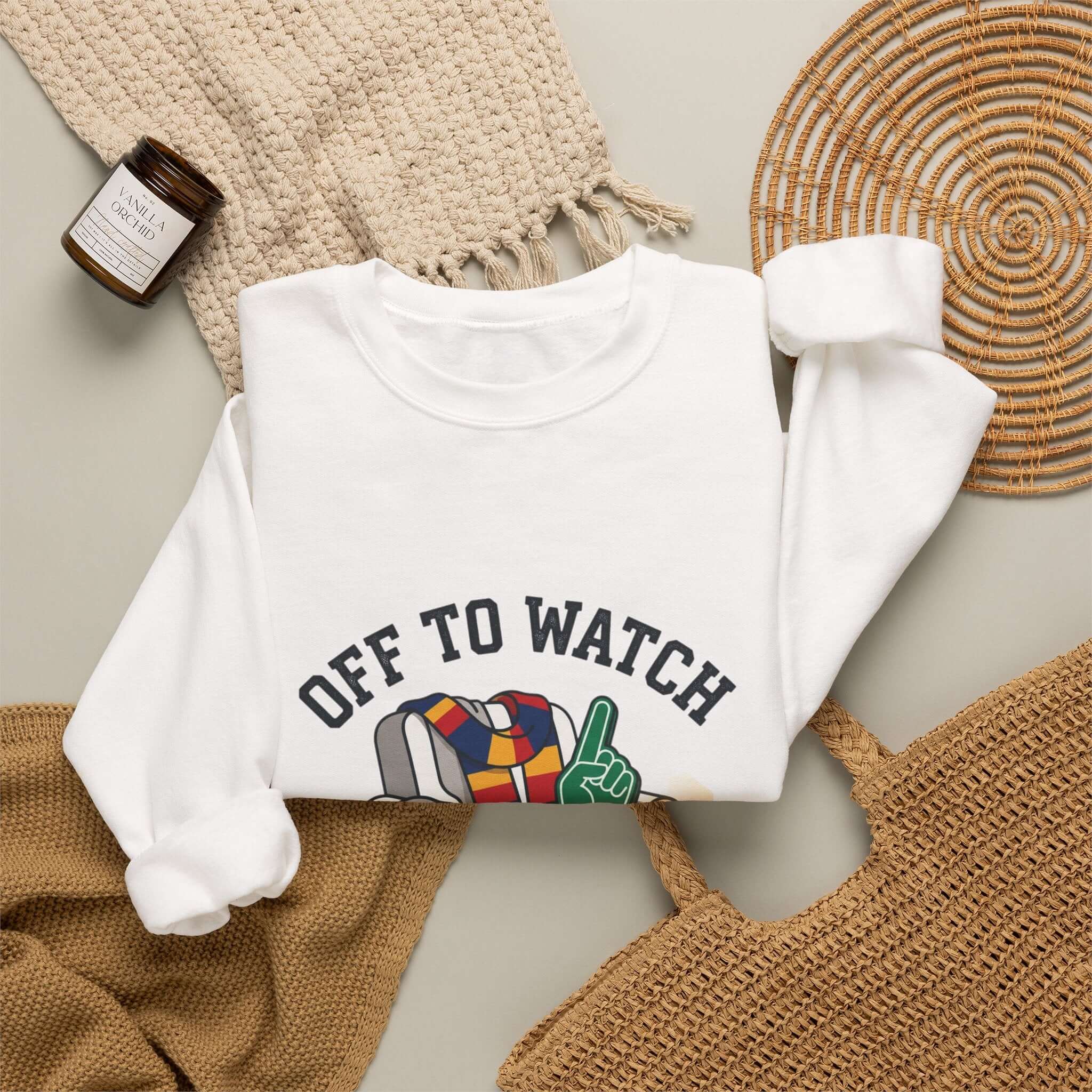 Off to Watch Crewneck Sweatshirt | Soccer Watch Party, Match-Day Outfit Printify