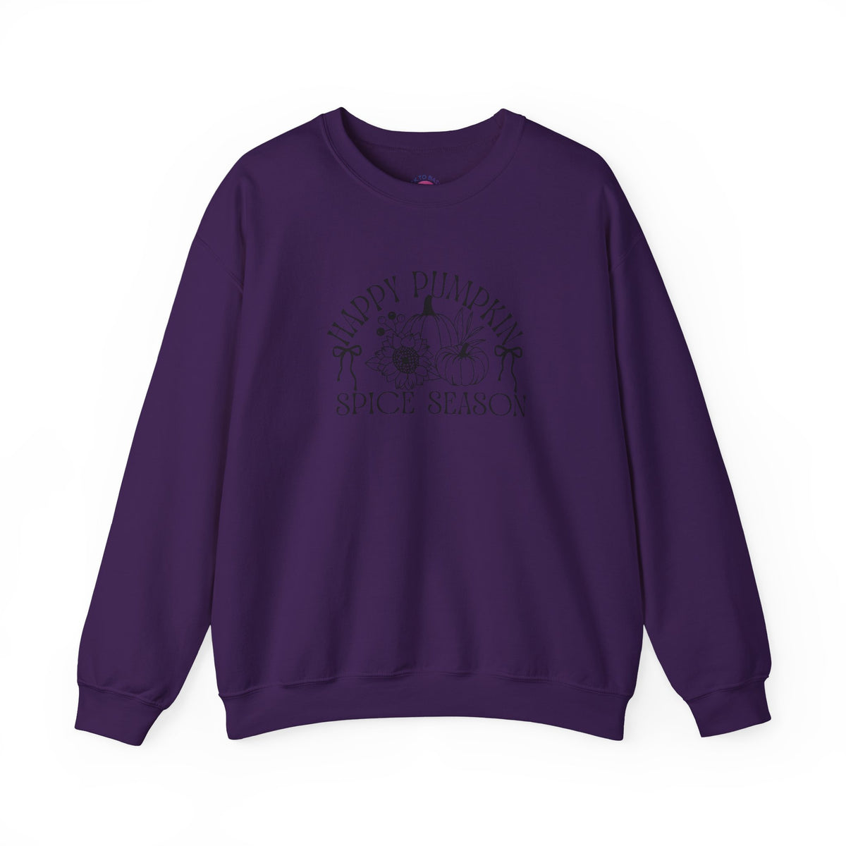 Fall Vibes Crewneck Sweatshirt — 'Happy Pumpkin' Spice Season Bonfires, Sweaters & Hayrides