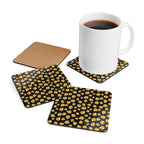 Funny Face Emoji Corkwood Coaster Set