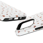 Heart Doodle Shockproof Phone Case — Cute Neutral Tiny Hearts Design Printify