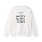 Fall Vibes Crewneck Sweatshirt — 'Happy Pumpkin' Spice Season Bonfires, Sweaters & Hayrides