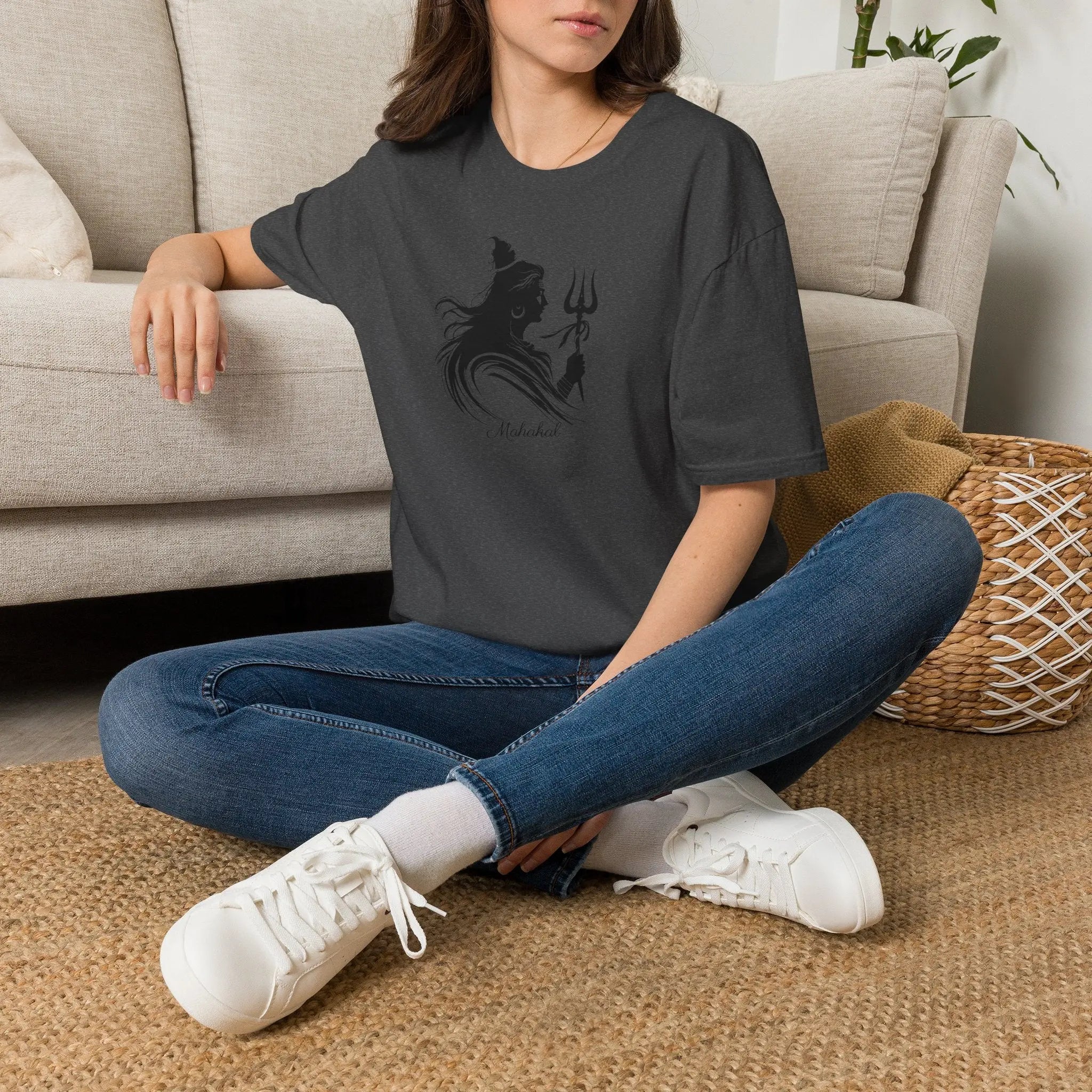 Shiva Trident Tee — Minimal Hindu God Mahadev T-Shirt Printify