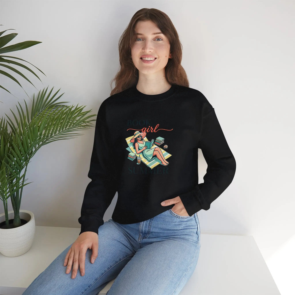 Book Girl Summer Sweatshirt | BookTok, Bookish Summer Aesthetic Printify