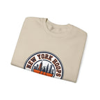 New York Hoops Varsity Crewneck Sweatshirt | City Basketball, Collegiate Printify