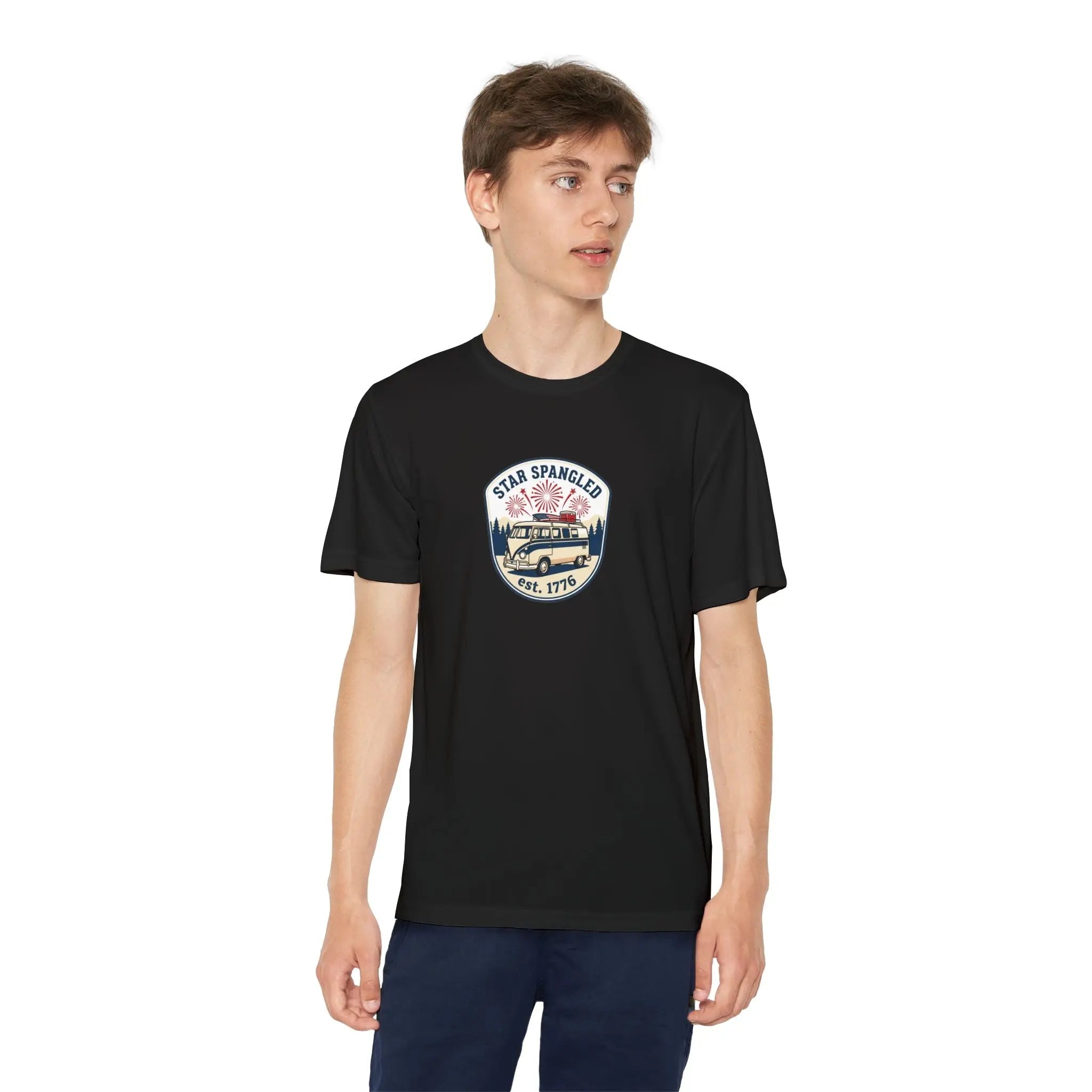 Youth Tee — "Star Spangled" Classic Camper Graphic Printify