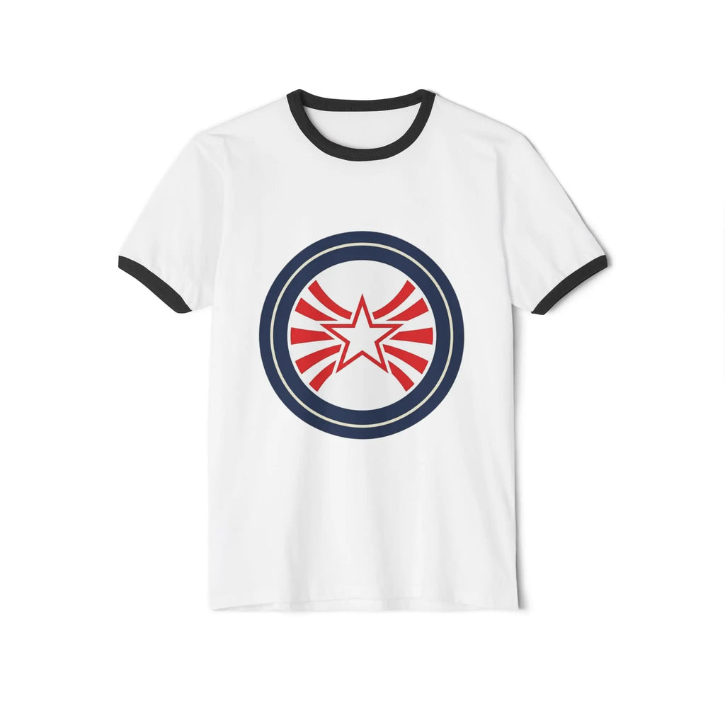 Retro Starburst Ringer T-Shirt Printify Back To Basics