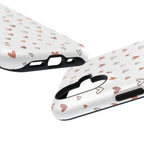 Heart Doodle Shockproof Phone Case — Cute Neutral Tiny Hearts Design Printify