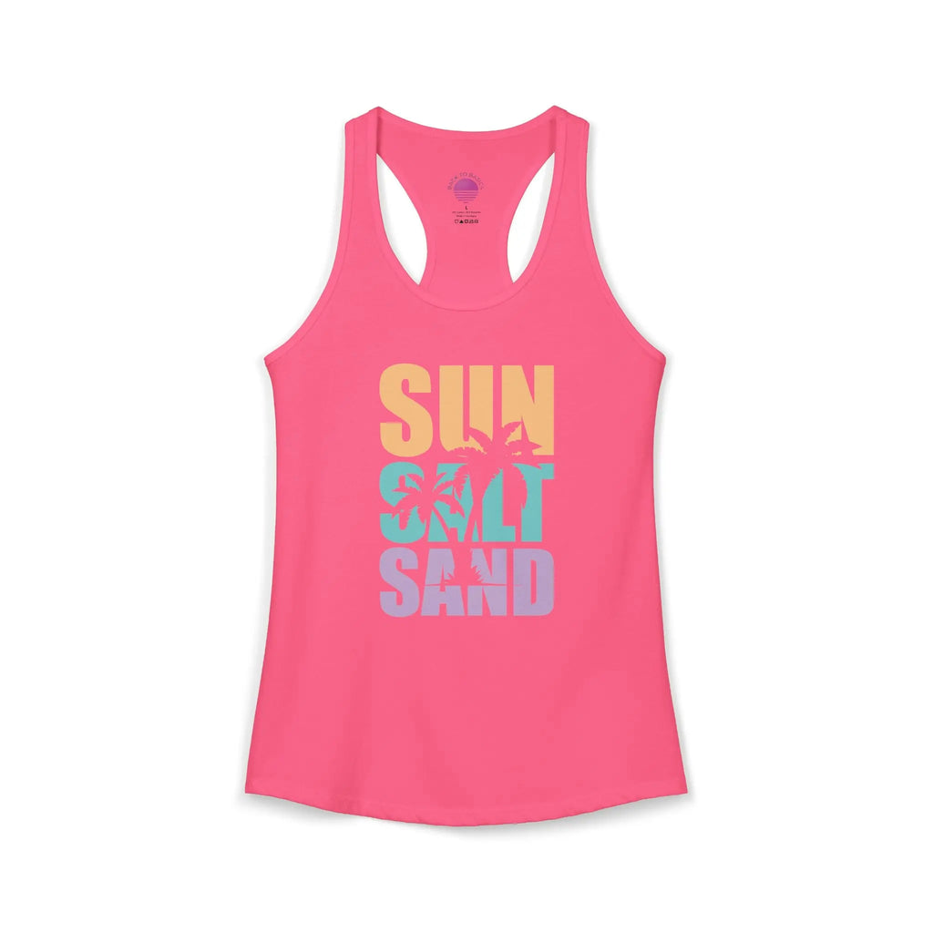 Sun, Salt and Sand Women's Racerback Tank – Summer Beach Tank Top Printify