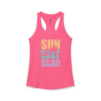 Sun, Salt and Sand Women's Racerback Tank – Summer Beach Tank Top Printify
