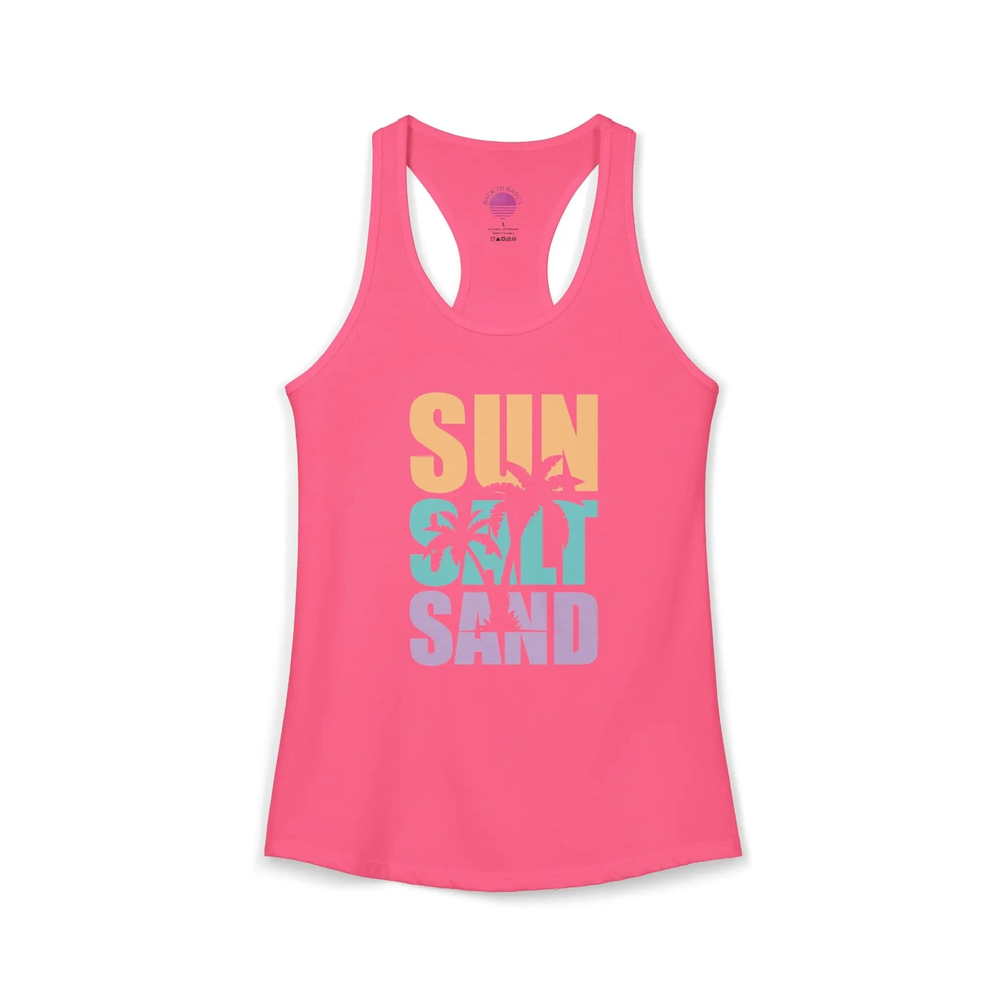 Sun, Salt, and Sand Women's Racerback Tank – Summer Beach Tank Top Printify