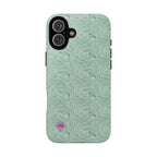 All over print Green pastel whirls iphone case