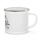 Live Love Camp Enamel Mug — Camping Camper Tent Mountain Coffee Cup Printify
