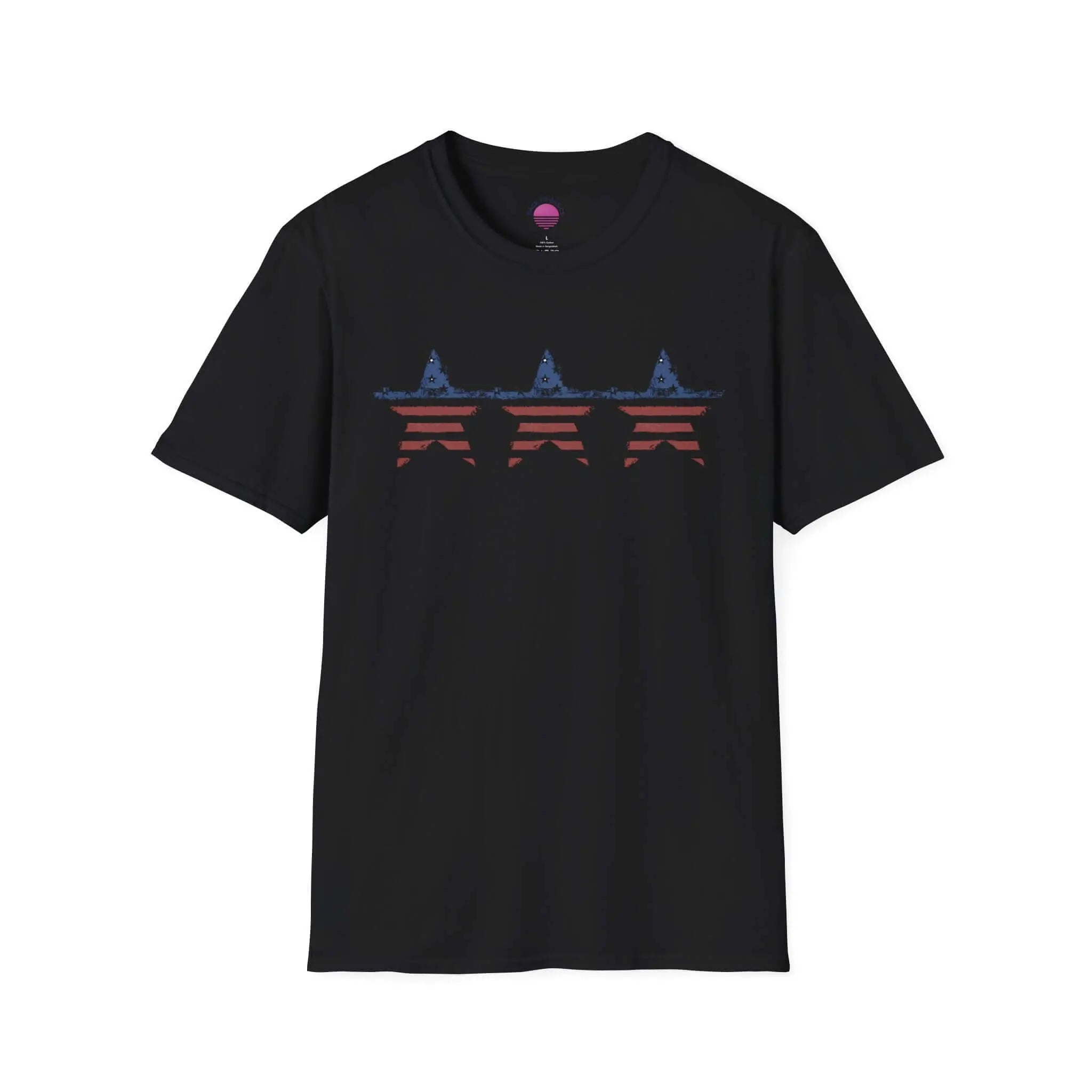 Patriotic Star Stripe T-Shirt — American Flag Stars & Stripes Tee Printify