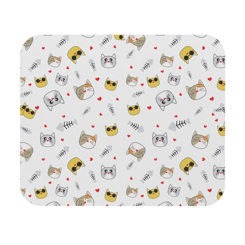 Cat-themed mouse pad featuring cute cats and playful designs in vibrant colors, perfect for animal lovers.
