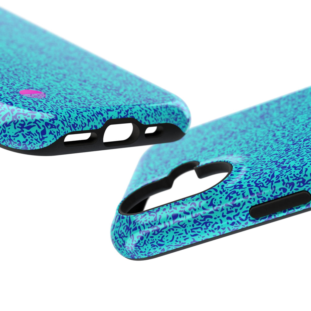 Android aqua blue leopard all over print phone case