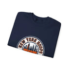 New York Hoops Varsity Crewneck Sweatshirt | City Basketball, Collegiate Printify