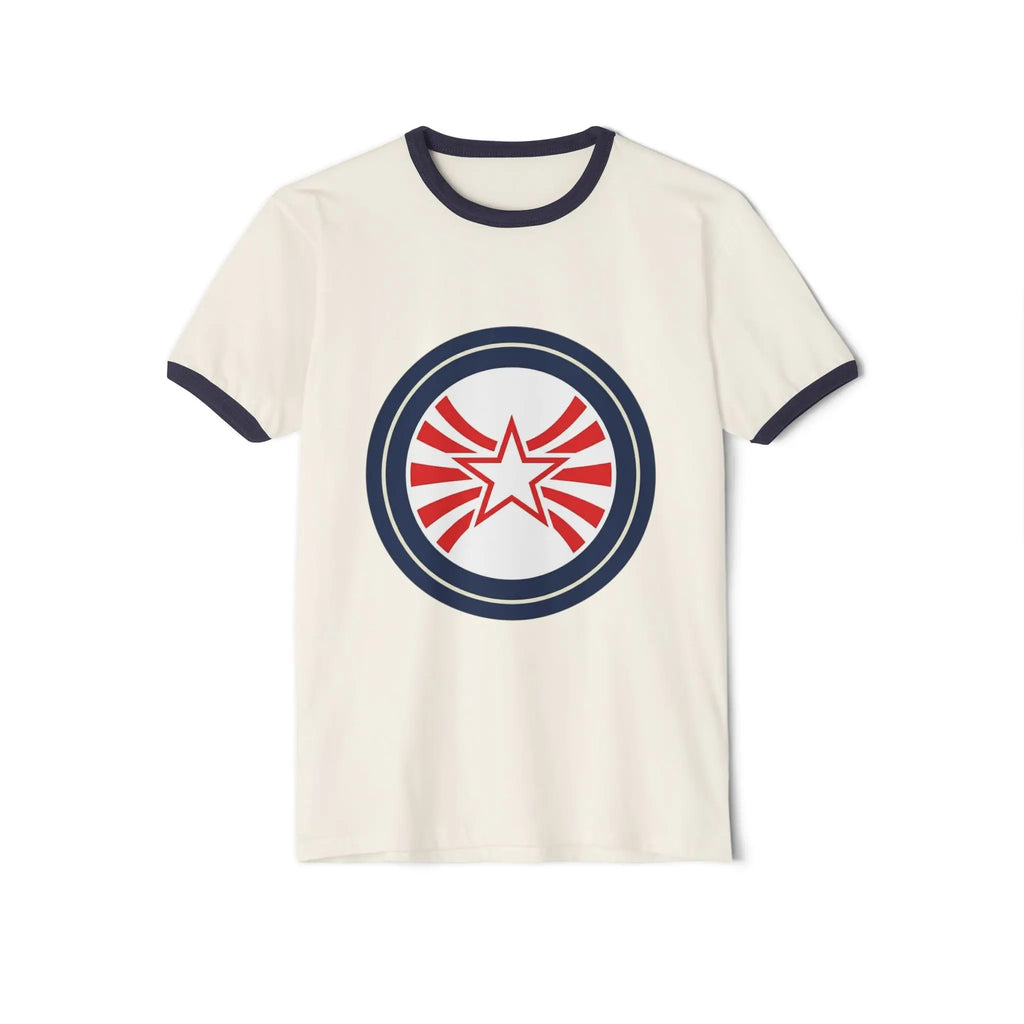 Retro Starburst Ringer T-Shirt Printify Back To Basics