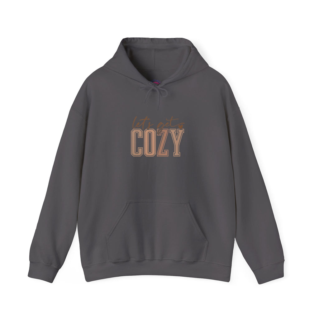 Let’s Get Cozy Hoodie with “Tis the Season to Be Cozy” on the back Soft Holiday Pullover