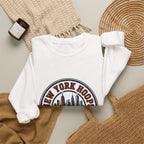 New York Hoops Varsity Crewneck Sweatshirt | City Basketball, Collegiate Printify
