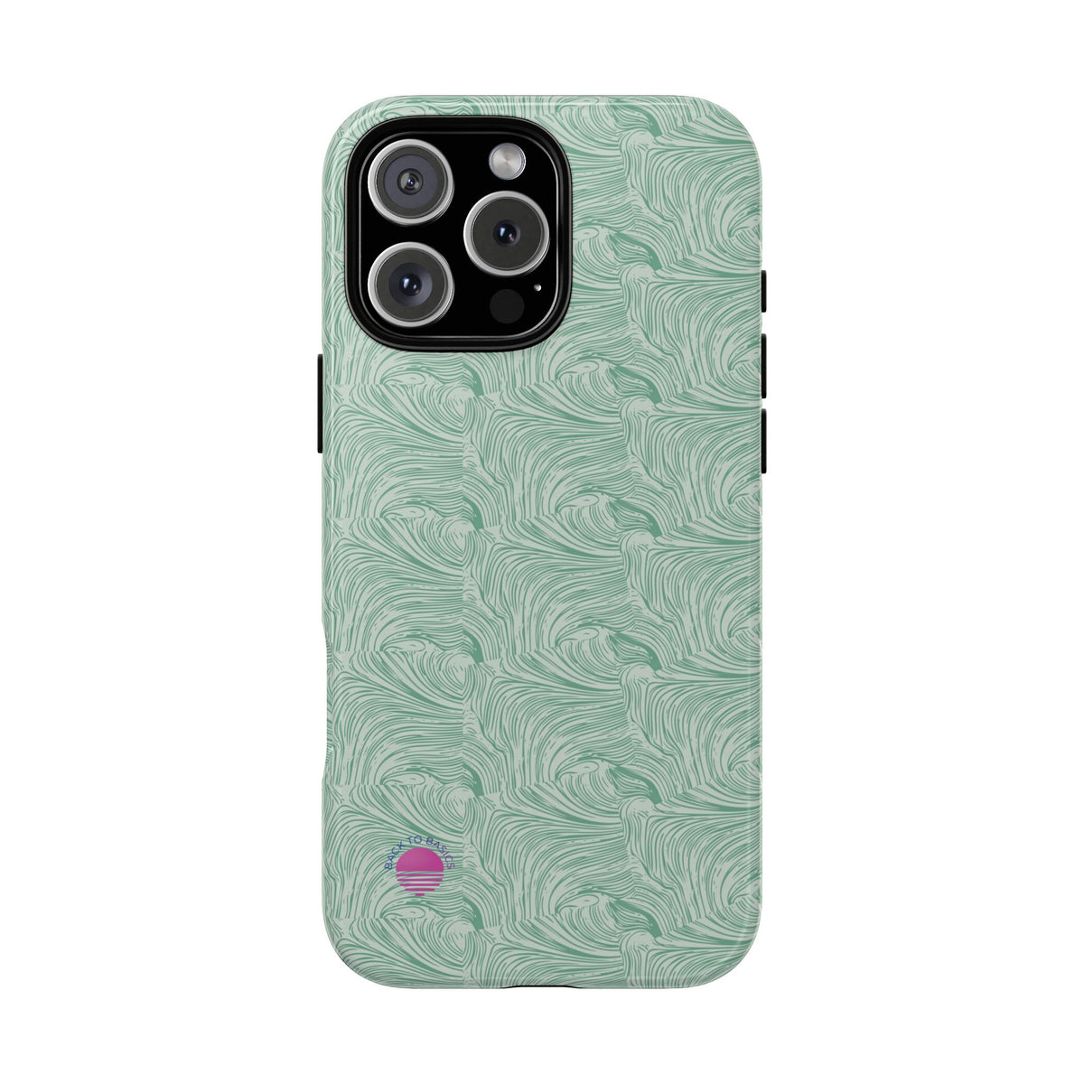 All over print Green pastel whirls iphone case