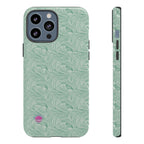 All over print Green pastel whirls iphone case