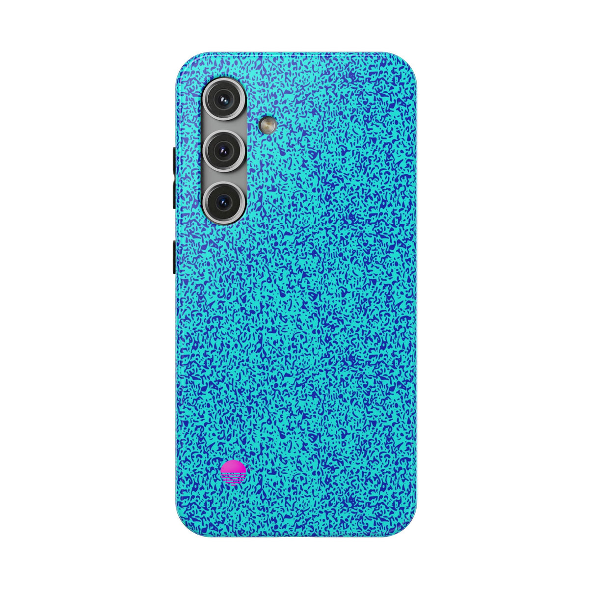 Android aqua blue leopard all over print phone case