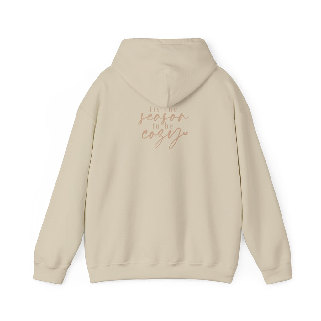 Let’s Get Cozy Hoodie with “Tis the Season to Be Cozy” on the back Soft Holiday Pullover