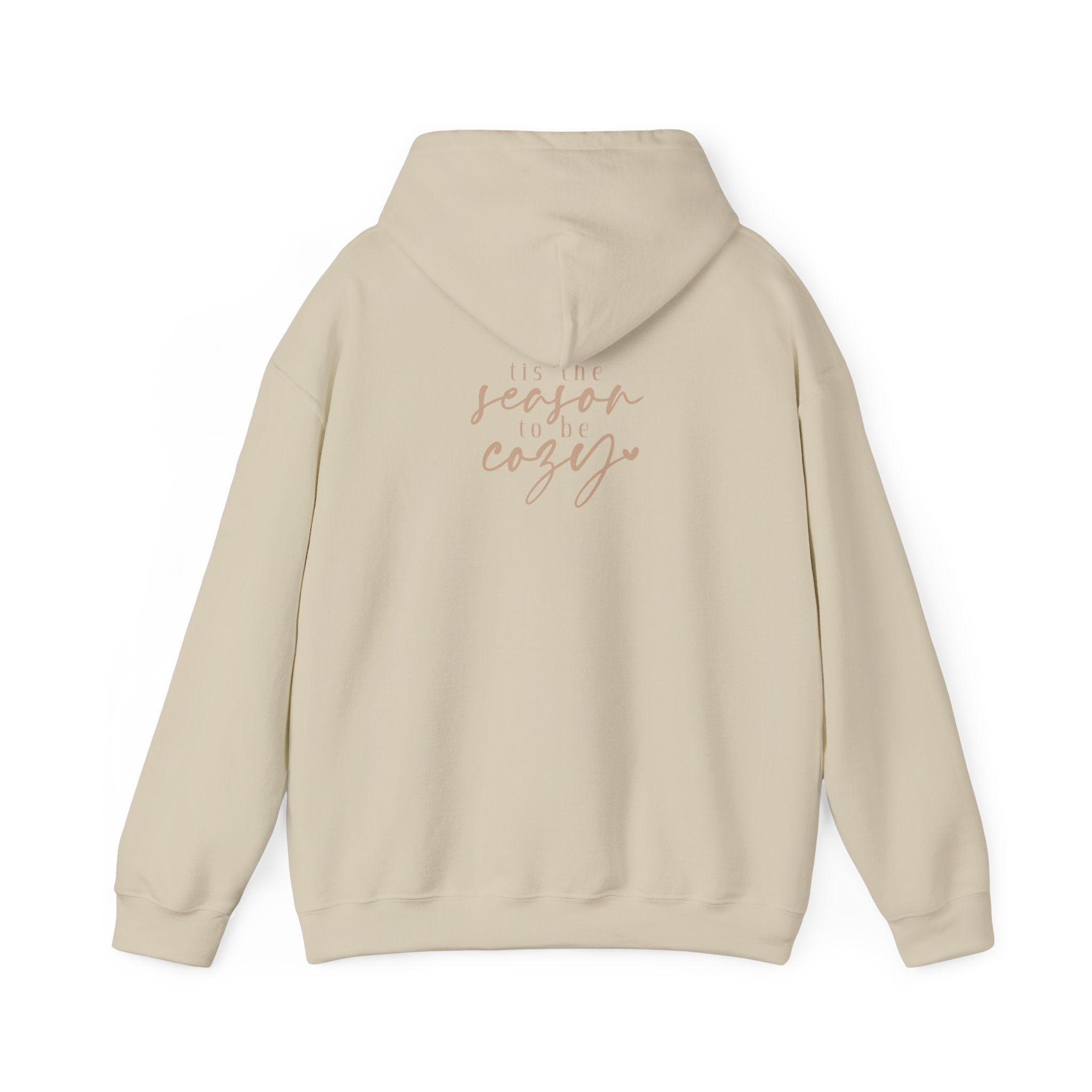Let’s Get Cozy Hoodie with “Tis the Season to Be Cozy” on the back Soft Holiday Pullover