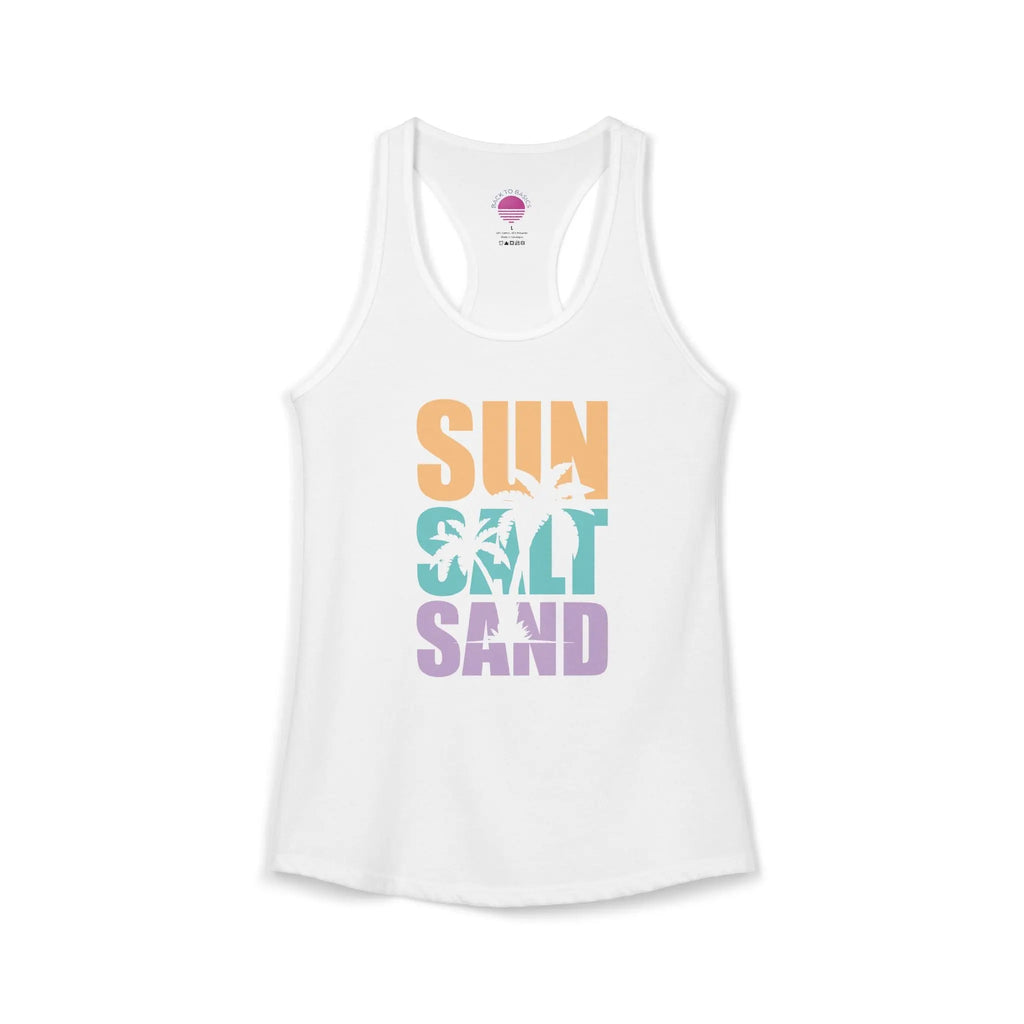 Sun, Salt and Sand Women's Racerback Tank – Summer Beach Tank Top Printify