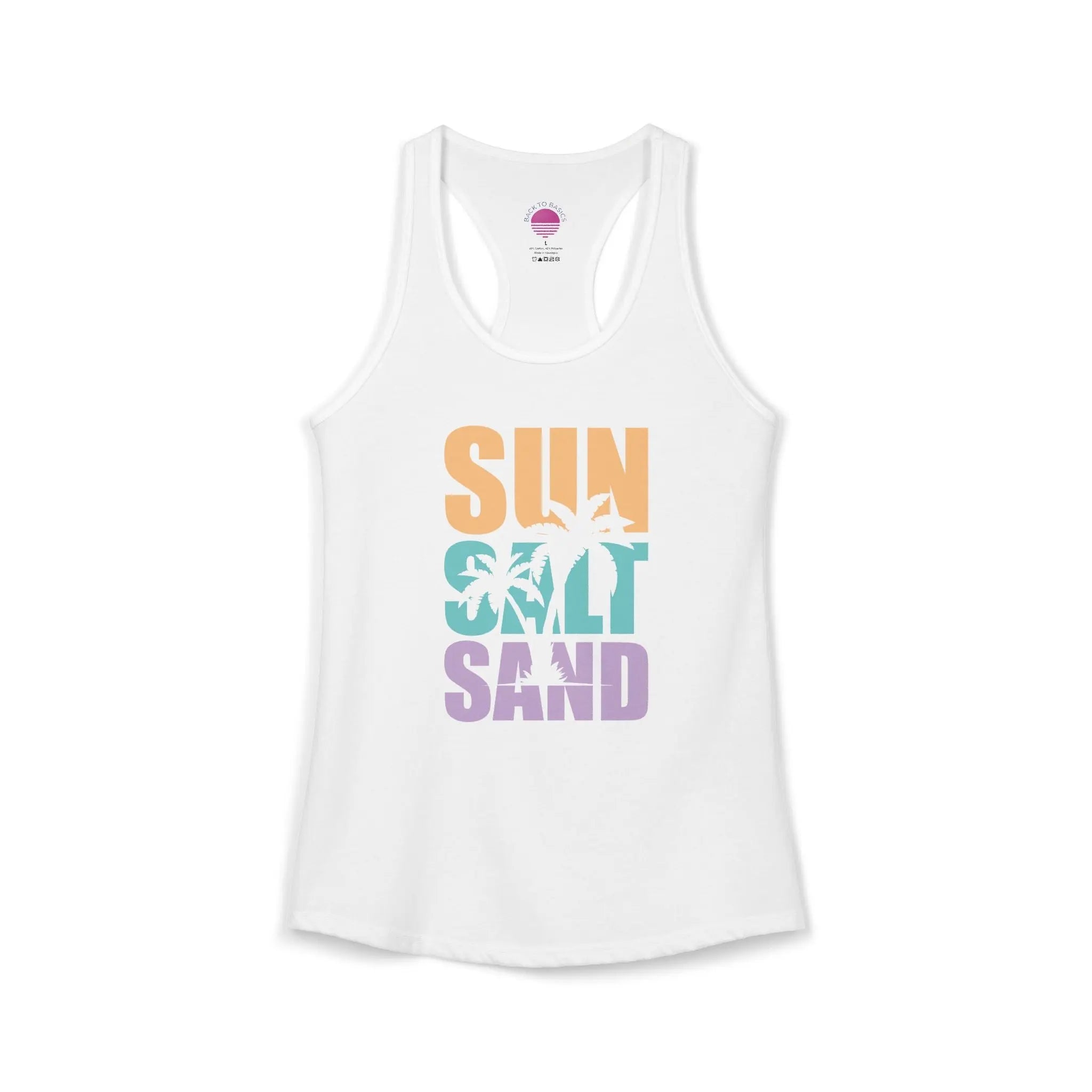 Sun, Salt, and Sand Women's Racerback Tank – Summer Beach Tank Top Printify