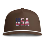 USA Rope Cap — Embroidered American Flag Baseball Hat Printify
