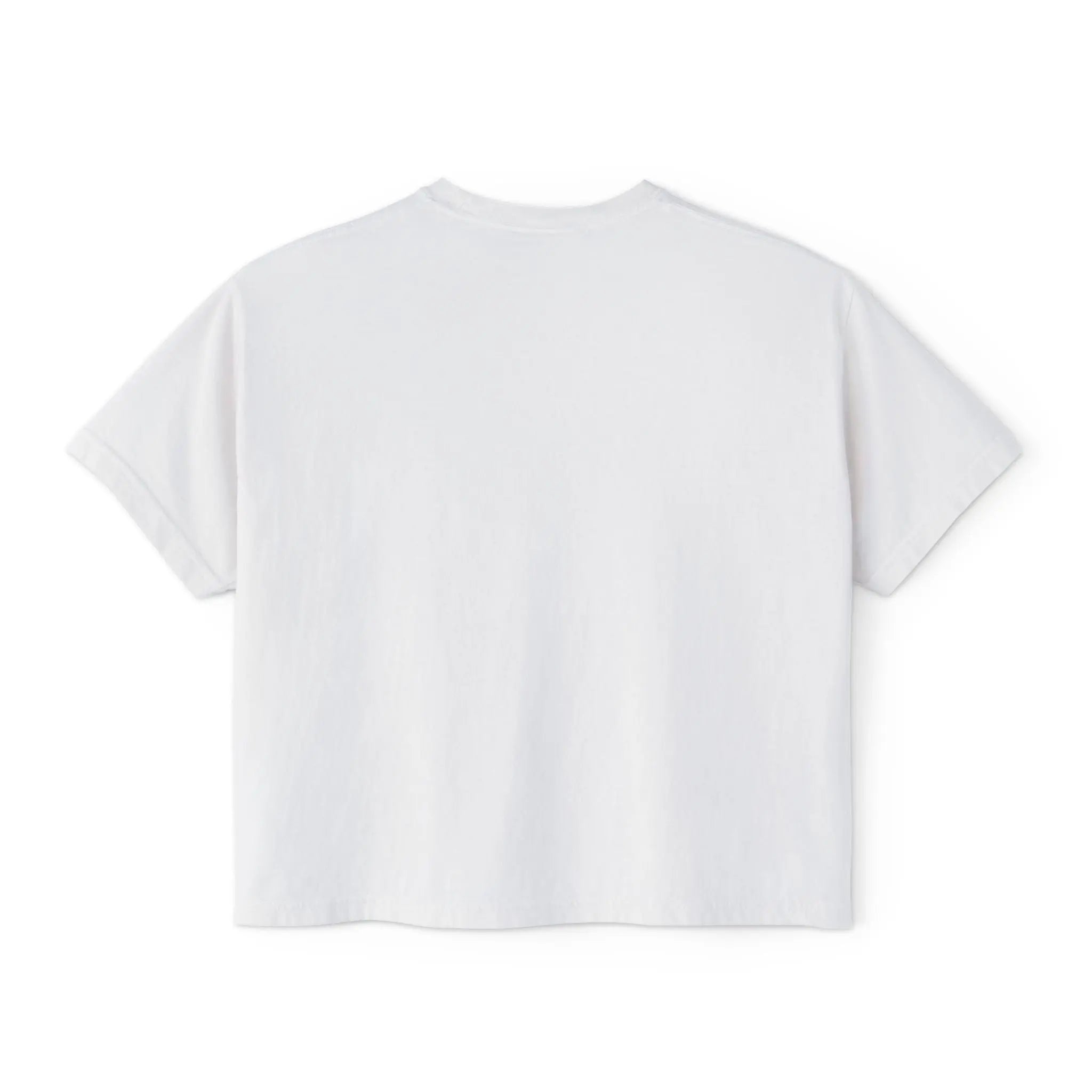Cute Cosmic Cat Boxy Tee — Women's Graphic T-Shirt Printify
