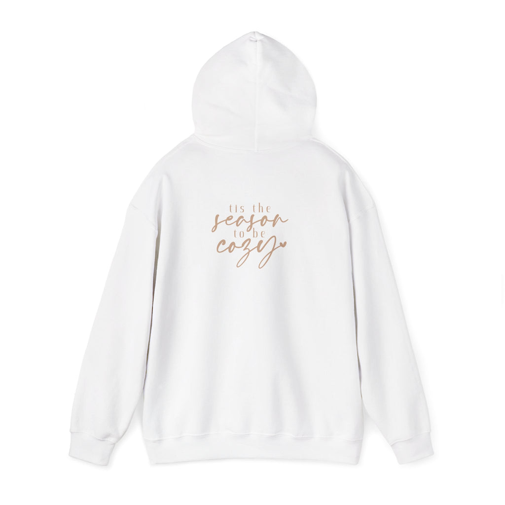 Let’s Get Cozy Hoodie with “Tis the Season to Be Cozy” on the back Soft Holiday Pullover