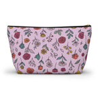 Floral Doodle Accessory Pouch — T‑Bottom Makeup & Travel Organizer Printify