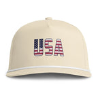 USA Rope Cap — Embroidered American Flag Baseball Hat Printify