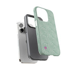 All over print Green pastel whirls iphone case