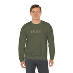 Cozy Crewneck Sweatshirt — Minimal 'COZY.' Soft White Pullover