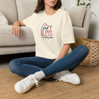 God Bless America Patriotic Christian T-Shirt with Cross Printify
