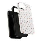 Heart Doodle Shockproof Phone Case — Cute Neutral Tiny Hearts Design Printify