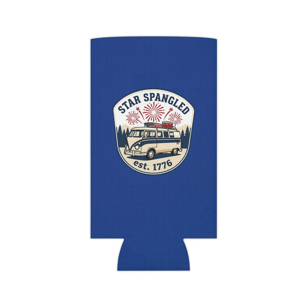 Star Spangled Van Can Koozie — Patriotic 1776 RV Beer Cooler Printify