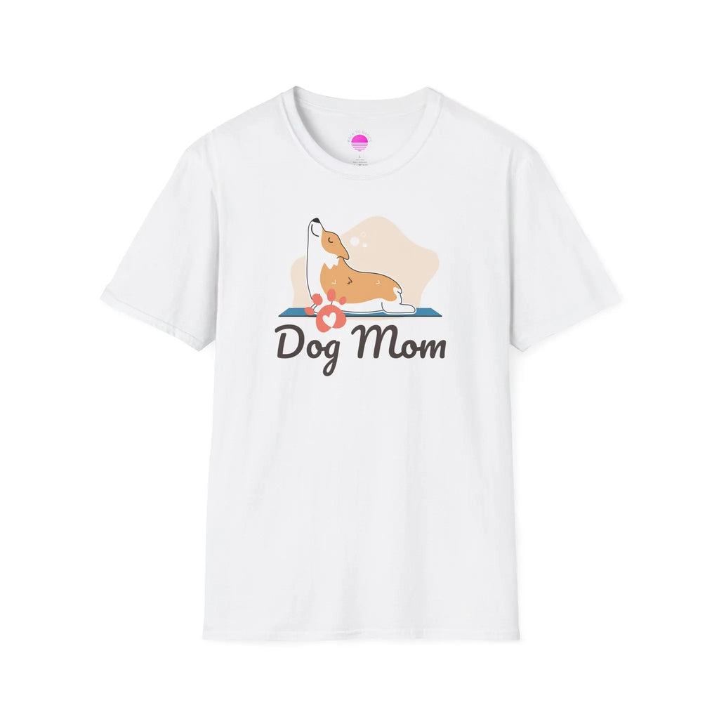 Dog Mom T-Shirt — Colorful Paw Print Tee for Pet Lovers Printify