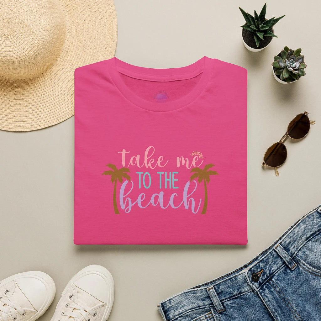 Take Me to the Beach Pastel Palm T-Shirt Printify