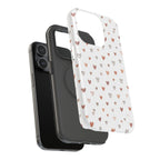 Heart Doodle Shockproof Phone Case — Cute Neutral Tiny Hearts Design Printify