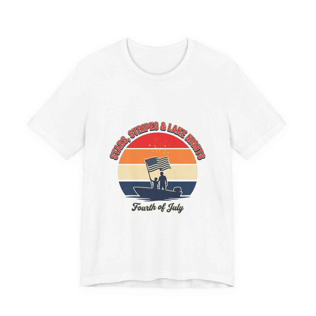 Stars Stripes & Lake Vibes Tee | vintage USA, red white blue