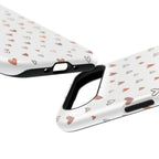 Heart Doodle Shockproof Phone Case — Cute Neutral Tiny Hearts Design Printify