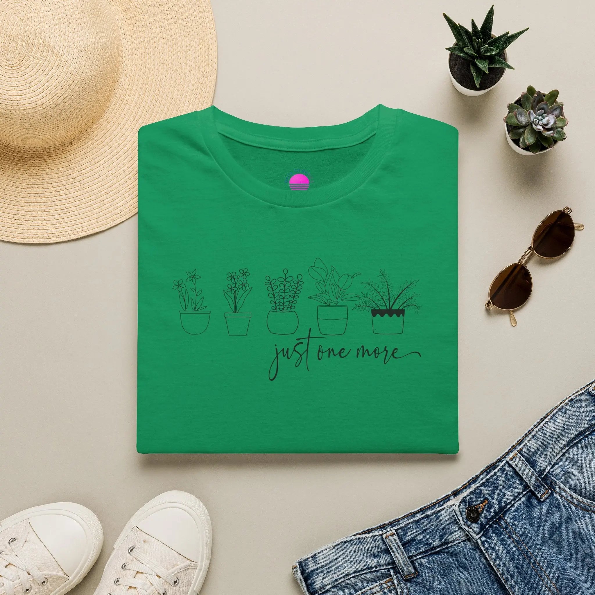 Plant Lover T‑Shirt — “Just One More” Potted Succulent Tee Printify