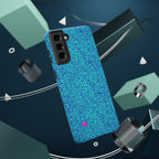 Android aqua blue leopard all over print phone case